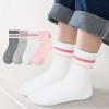 imageZando Girls Striped Athletic Socks Kids Soccer Crew Socks School Uniform Cotton Ankle Socks for ToddlerHearts Stripes
