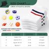 imageZando Girls Striped Athletic Socks Kids Soccer Crew Socks School Uniform Cotton Ankle Socks for ToddlerNavy Stripes2Blue Red Stripes2