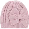 imageZando Newborn Baby Girls Hats with Cute Bow Warm Baby Winter Hat Knitted Infant Hat Baby Beanies for Boys Girls 06 Months00 Pink
