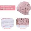 imageZando Newborn Baby Girls Hats with Cute Bow Warm Baby Winter Hat Knitted Infant Hat Baby Beanies for Boys Girls 06 Months00 Pink