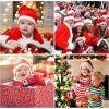 imageZando Newborn Baby Girls Hats with Cute Bow Warm Baby Winter Hat Knitted Infant Hat Baby Beanies for Boys Girls 06 Months2pcs Christmas Red