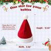 imageZando Newborn Baby Girls Hats with Cute Bow Warm Baby Winter Hat Knitted Infant Hat Baby Beanies for Boys Girls 06 Months2pcs Christmas Red