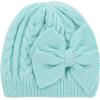 imageZando Newborn Baby Girls Hats with Cute Bow Warm Baby Winter Hat Knitted Infant Hat Baby Beanies for Boys Girls 06 MonthsGreen