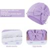 imageZando Newborn Baby Girls Hats with Cute Bow Warm Baby Winter Hat Knitted Infant Hat Baby Beanies for Boys Girls 06 MonthsPurple