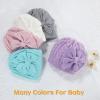 imageZando Newborn Baby Girls Hats with Cute Bow Warm Baby Winter Hat Knitted Infant Hat Baby Beanies for Boys Girls 06 MonthsWhite