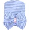 imageZando Newborn Hospital Hat Toddler Beanie Baby Boy Girl Knot Headbands with Big Bows Infant Baby Nursery CapsA White  Blue  Pink  Pink Blue White