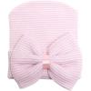 imageZando Newborn Hospital Hat Toddler Beanie Baby Boy Girl Knot Headbands with Big Bows Infant Baby Nursery CapsA White  Blue  Pink  Pink Blue White