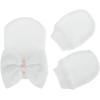 imageZando Newborn Hospital Hat Toddler Beanie Baby Boy Girl Knot Headbands with Big Bows Infant Baby Nursery CapsC White  White Pink  Pink