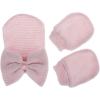 imageZando Newborn Hospital Hat Toddler Beanie Baby Boy Girl Knot Headbands with Big Bows Infant Baby Nursery CapsC White  White Pink  Pink