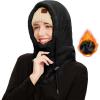 imageZando Balaclava Ski Mask for Women Men Winter Face Mask Windproof Hooded Scarf Ski Hat Neck Warmer Winter Scarf Face CoverBlack