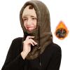 imageZando Balaclava Ski Mask for Women Men Winter Face Mask Windproof Hooded Scarf Ski Hat Neck Warmer Winter Scarf Face CoverBrown
