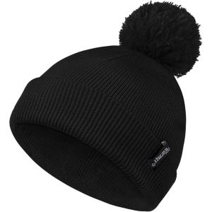 imageZando Baby Beanie Baby Winter Hat Toddler Hat Double Layer Kids Knit Cap for Boys Girls Baby Pom Pom Infant Beanie BabiesBlack