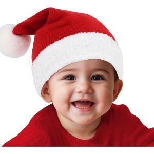imageZando Newborn Baby Girls Hats with Cute Bow Warm Baby Winter Hat Knitted Infant Hat Baby Beanies for Boys Girls 06 MonthsChristmas Red