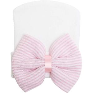 imageZando Newborn Hospital Hat Toddler Beanie Baby Boy Girl Knot Headbands with Big Bows Infant Baby Nursery CapsE Pink Bow