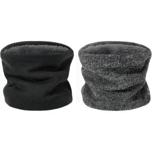 imageZando Winter Neck Warmer Gaiter for Men Women Windproof Ski Face Mask for Men Fleece Neck Warmer Face Cover Winter Neck ScarfBlack  Dark Grey