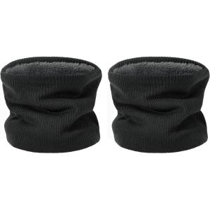 imageZando Winter Neck Warmer Gaiter for Men Women Windproof Ski Face Mask for Men Fleece Neck Warmer Face Cover Winter Neck ScarfBlack 2pack