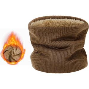 imageZando Winter Neck Warmer Gaiter for Men Women Windproof Ski Face Mask for Men Fleece Neck Warmer Face Cover Winter Neck ScarfCoffee
