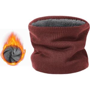 imageZando Winter Neck Warmer Gaiter for Men Women Windproof Ski Face Mask for Men Fleece Neck Warmer Face Cover Winter Neck ScarfDark Red