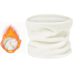 imageZando Winter Neck Warmer Gaiter for Men Women Windproof Ski Face Mask for Men Fleece Neck Warmer Face Cover Winter Neck ScarfWhite