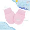 imageZando Baby Hats Newborn Girl Hat with Big Bow Cotton Baby Beanie Hat and Mitten Set Infant Baby Winter Hat for Girls Boys4pcs White  Pink  Grey  Black