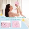 imageZando Baby Hats Newborn Girl Hat with Big Bow Cotton Baby Beanie Hat and Mitten Set Infant Baby Winter Hat for Girls Boys4pcs White  Pink  Grey  Black