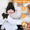 imageZando Baby Newborn Hats Knit Soft Infant Kids Winter Hat Pom Pom Warm Christmas Beanie Hat and Mitten Set for Boys GirlsB0 Yellow