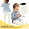 imageZando Newborn Tights for Baby Girls 06 Months Soft Cotton Tights Thick Cable Knit Baby Leggings Warm Newborn Pants Pantyhose Infant Seamless Footed Stockings White Newborn Tights for Baby S
