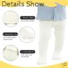 imageZando Newborn Tights for Baby Girls 06 Months Soft Cotton Tights Thick Cable Knit Baby Leggings Warm Newborn Pants Pantyhose Infant Seamless Footed Stockings White Newborn Tights for Baby S