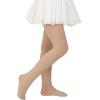 imageZando Ultra Soft Ballet Tights for Girls Footed Dance Tights Colorful Girls Leggings212T ToddlerLittle KidBig KidGirls Nude