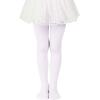 imageZando Ultra Soft Ballet Tights for Girls Footed Dance Tights Colorful Girls Leggings212T ToddlerLittle KidBig KidGirls White