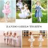 imageZando Ultra Soft Ballet Tights for Girls Footed Dance Tights Colorful Girls Leggings212T ToddlerLittle KidBig KidToddler Green