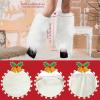 imageZando Women Y2K Fur Leg Warmers Soft Furry Leg Warmers for Women Winter Fluffy Boot Cuffs Covers Halloween Santa CostumeRose Red