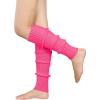 imageZando Womens Fashion Warmers Adult Junior 80s Ribbed Knitted Long Socks for Party Sports Casual SocksA Hot Pink