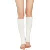 imageZando Womens Fashion Warmers Adult Junior 80s Ribbed Knitted Long Socks for Party Sports Casual SocksA White
