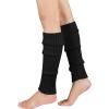 imageZando Womens Fashion Warmers Adult Junior 80s Ribbed Knitted Long Socks for Party Sports Casual SocksD Black  Black