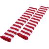 imageZando Womens Fashion Warmers Adult Junior 80s Ribbed Knitted Long Socks for Party Sports Casual SocksZ Red White