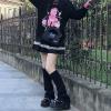 imageZando Y2k Leg Warmers for Women Leg Warmers Kawaii Legwarmers Y2k Leg Warmers 80s Halloween Customes Punk Gothic LolitaBlack B