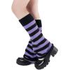 imageZando Y2k Leg Warmers for Women Leg Warmers Kawaii Legwarmers Y2k Leg Warmers 80s Halloween Customes Punk Gothic LolitaBlack Purple
