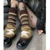imageZando Y2k Leg Warmers for Women Leg Warmers Kawaii Legwarmers Y2k Leg Warmers 80s Halloween Customes Punk Gothic LolitaBrown Star