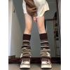 imageZando Y2k Leg Warmers for Women Leg Warmers Kawaii Legwarmers Y2k Leg Warmers 80s Halloween Customes Punk Gothic LolitaBrown Star