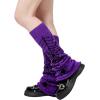 imageZando Y2k Leg Warmers for Women Leg Warmers Kawaii Legwarmers Y2k Leg Warmers 80s Halloween Customes Punk Gothic LolitaPurple Spider