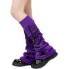 imageZando Y2k Leg Warmers for Women Leg Warmers Kawaii Legwarmers Y2k Leg Warmers 80s Halloween Customes Punk Gothic LolitaPurple Spider