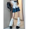 imageZando Y2k Leg Warmers for Women Leg Warmers Kawaii Legwarmers Y2k Leg Warmers 80s Halloween Customes Punk Gothic LolitaWhite B