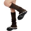 imageZando Y2k Leg Warmers for Women Leg Warmers Y2k Leg Warmers 80s Kawaii Leg Warmers Cute Leg Warmers Goth AccessoriesBrown