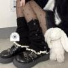 imageZando Y2k Leg Warmers for Women Leg Warmers Y2k Leg Warmers 80s Kawaii Leg Warmers Cute Leg Warmers Goth AccessoriesC Black