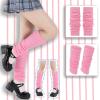 imageZando Y2k Leg Warmers for Women Leg Warmers Y2k Leg Warmers 80s Kawaii Leg Warmers Cute Leg Warmers Goth AccessoriesPink