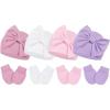 4pcs White & Pink & Purple & Dark Pink