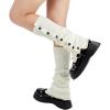imageZando Y2k Leg Warmers for Women Leg Warmers Y2k Leg Warmers 80s Kawaii Leg Warmers Cute Leg Warmers Goth AccessoriesC White