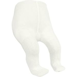 imageZando Newborn Tights for Baby Girls 06 Months Soft Cotton Tights Thick Cable Knit Baby Leggings Warm Newborn Pants Pantyhose Infant Seamless Footed Stockings White Newborn Tights for Baby S