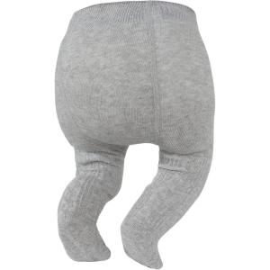 imageZando Opaque Cotton Tights for Baby Girls Infants ampamp Toddlers Cozy Winter Leggings with Cable Knit Design Size 03M to 67TA Grey 06